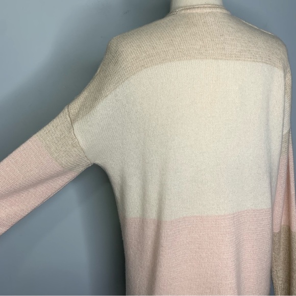 Splendid Collection Women’s Open Front Colorblock 100% Cashmere Cardigan - Picture 6 of 11